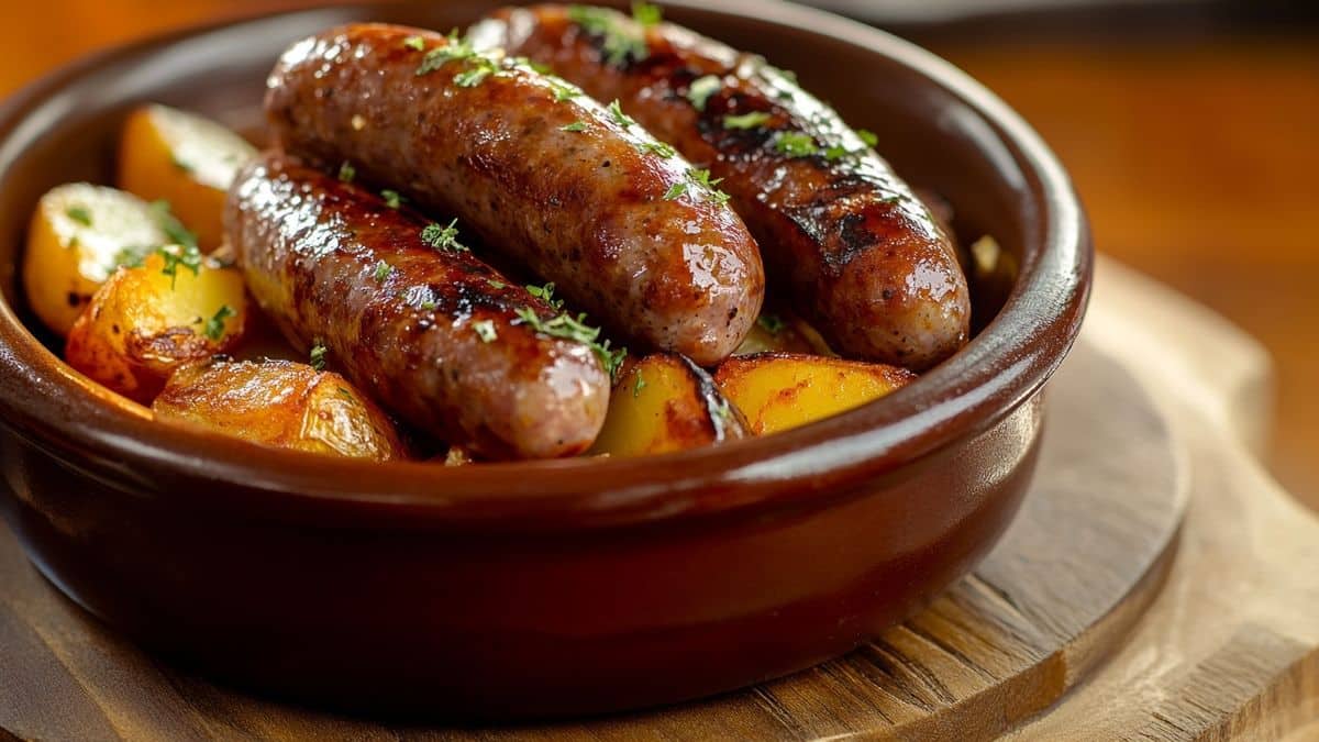 Recette de chair à saucisse et pommes de terre savoureuse et facile