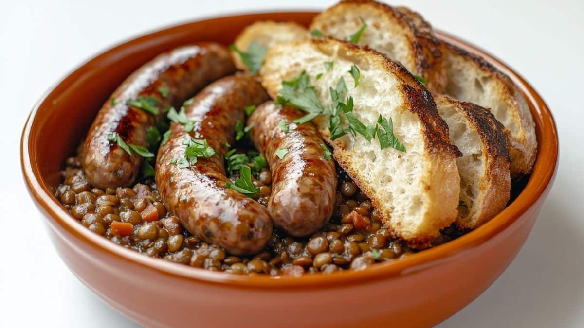 Recettes de lentilles et saucisses fumées savoureuses et faciles