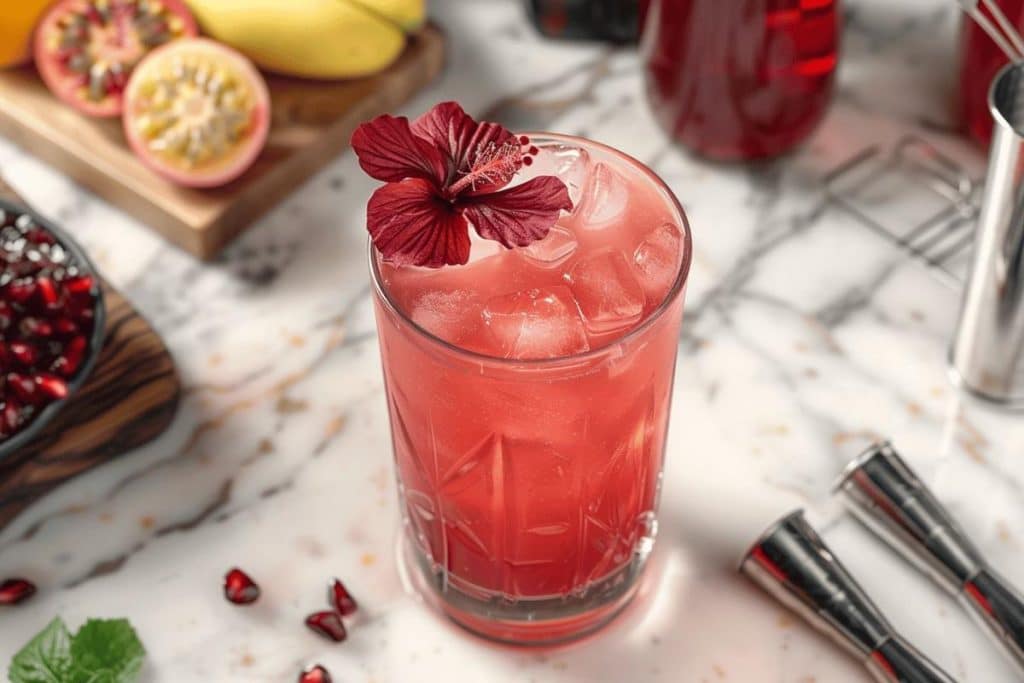 Un jour, un mocktail : recette facile du mystic hibiscus tonic à faire maison