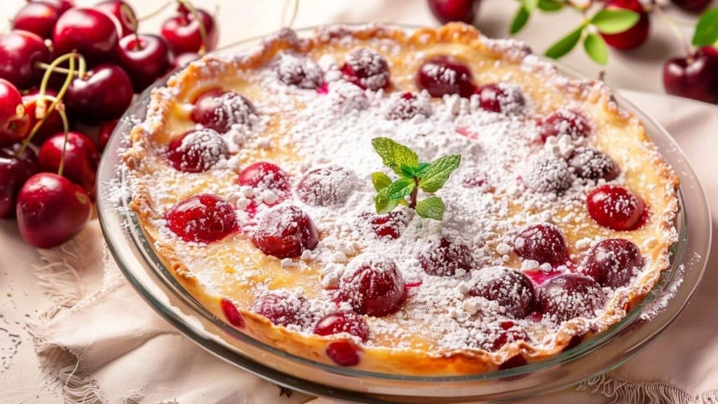 Ce clafoutis aux cerises version légère fait fondre tout le monde au printemps