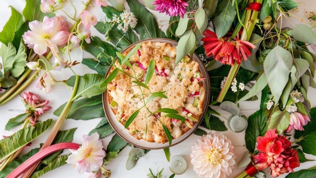 Le gâteau moelleux à la rhubarbe que je refais chaque printemps