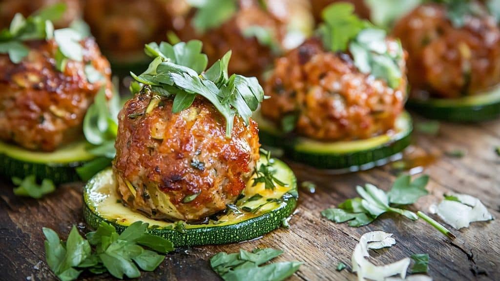 Boulettes de viande hachée aux courgettes