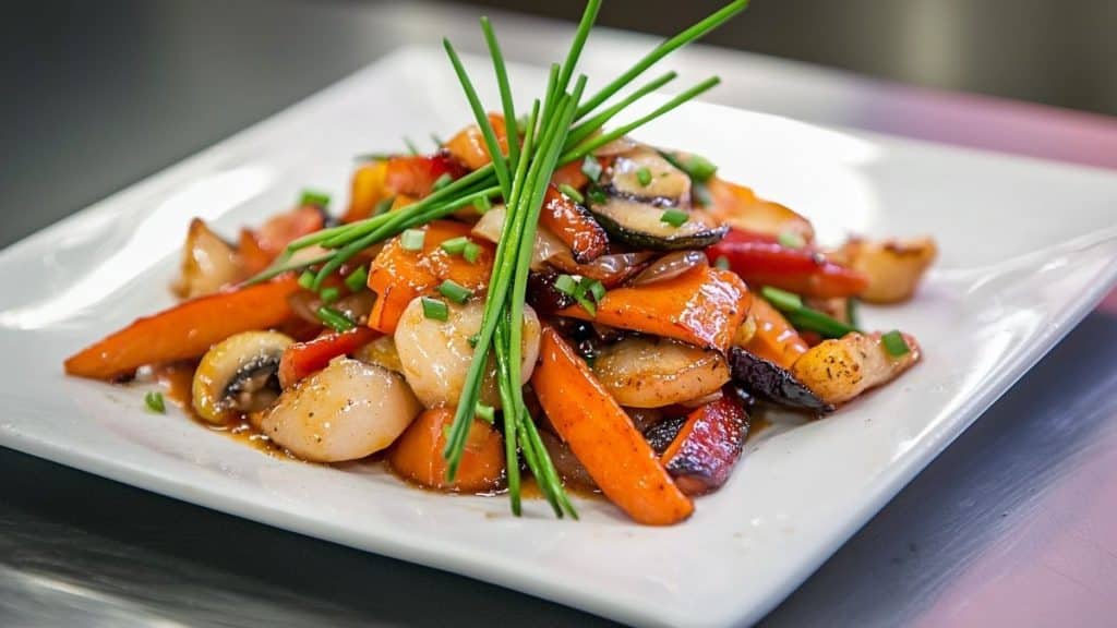 Cette poêlée minute de légumes du potager qui fait un dîner complet et léger