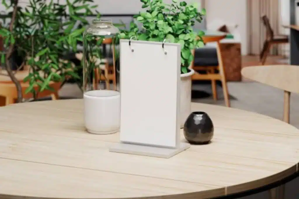 Porte menu pour restaurant